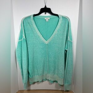 Sundance Mint Green V-Neck Sweater